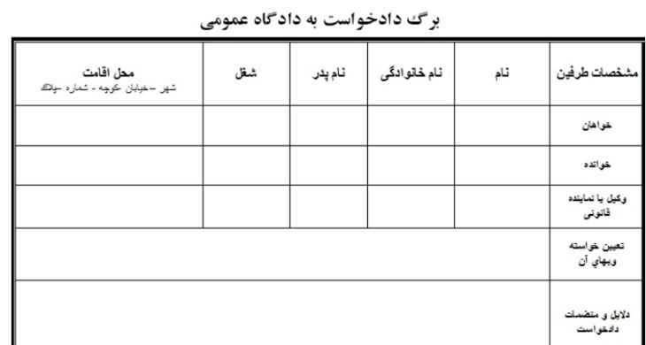 چگونگی تنظیم دادخواست و پیگیری آن